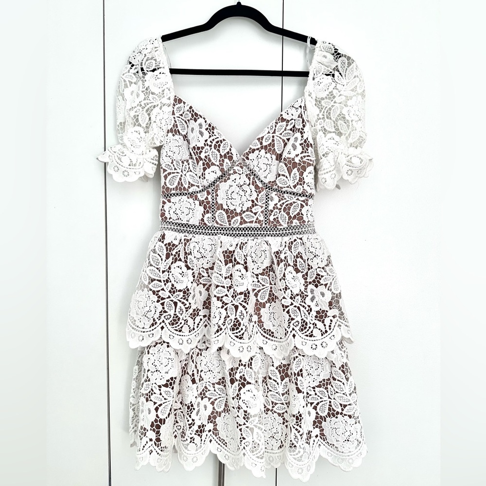 Self-portrait floral lace mini dress size US4
